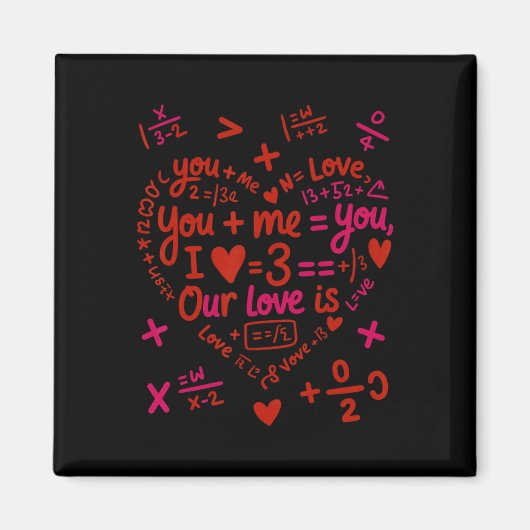 Aimant Vous mignon plus moi équation d'amour de maths Sai (Devant)
