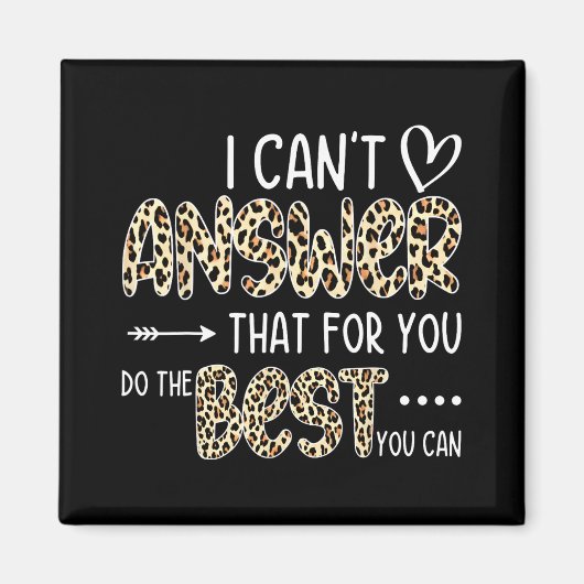 Aimant Vous ne pouvez pas répondre que pour vous faire le (Devant)