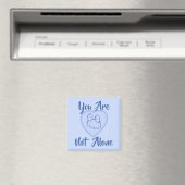 Aimant "Vous n'êtes pas seul" Coeur Bleu (In Situ (Lave-vaisselle))