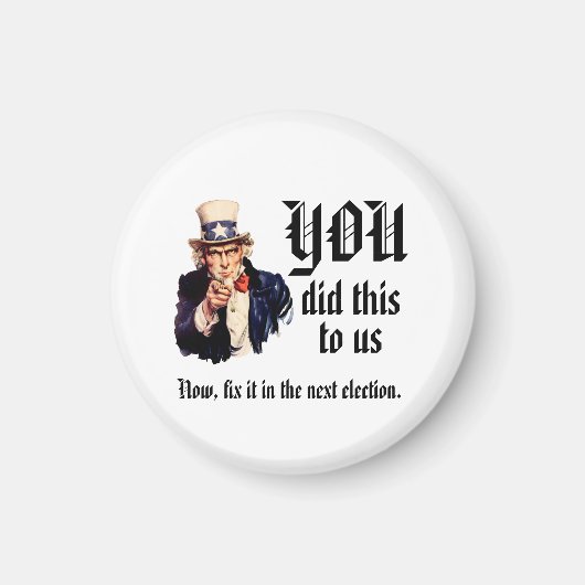 Aimant VOUS Nous avez mis dans cette situation (Devant)