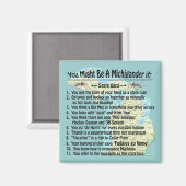 Aimant Vous Pourriez Être Un Michigander Si : (Recto/Verso)