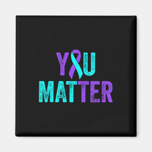 Aimant Vous Problème Prévention Suicide Turquoise Purple