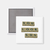 Aimant Vous Regardez SUS Lettre Carreaux Great Quotes Cad (Recto/Verso)