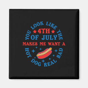 Aimant Vous Ressemblez Au 4 juillet Drôle Hot Dog 1776 P