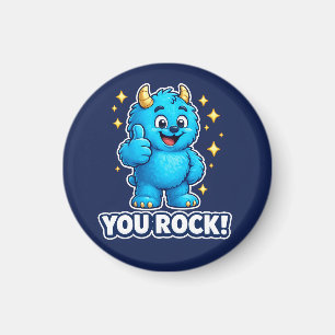Aimant Vous Rock Blue Monster Pouce en l'air Star Badge