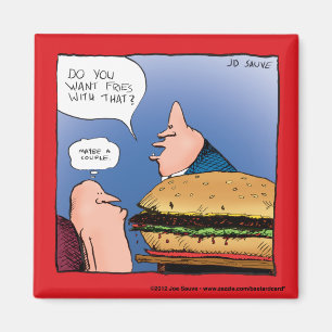 Aimant Vous voulez des frites avec ça ? Dessin animé
