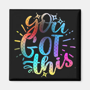 Aimant Vous y êtes étoiles et couleurs inspirantes
