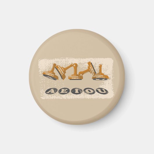 Aimant Vowels AEIOU (Devant)