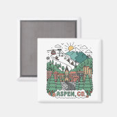 Aimant Voyage à Aspen Colorado (Recto/Verso)