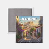 Aimant Voyage à Athènes Grèce (Recto/Verso)