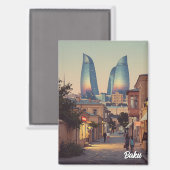 Aimant Voyage à Bakou Azerbaïdjan (Recto/Verso)