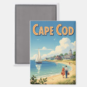 Aimant Voyage à Cape Cod Massachusetts (Recto/Verso)