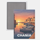 Aimant Voyage à Chania Grèce (Recto/Verso)