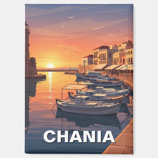 Aimant Voyage à Chania Grèce (Recto)