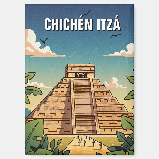 Aimant Voyage à Chichen Itza au Mexique (Recto)