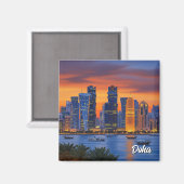 Aimant Voyage à Doha Qatar (Recto/Verso)
