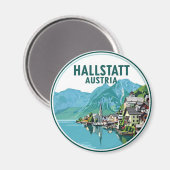 Aimant Voyage à Hallstatt en Autriche (Recto/Verso)