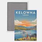 Aimant Voyage à Kelowna Canada (Recto/Verso)