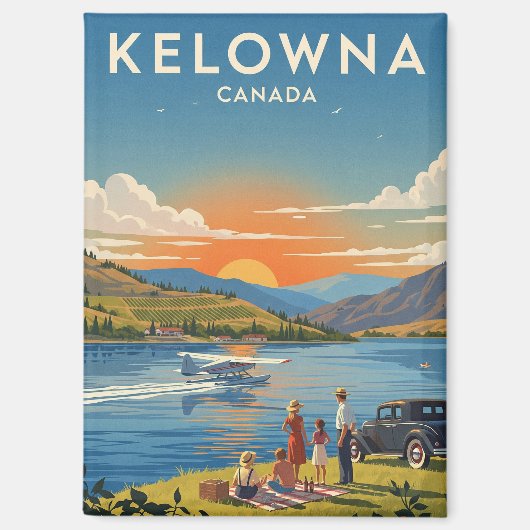 Aimant Voyage à Kelowna Canada (Recto)