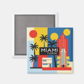 Aimant Voyage à Miami Floride (Recto/Verso)