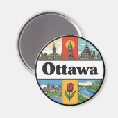 Aimant Voyage à Ottawa Canada (Recto/Verso)