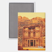Aimant Voyage à Pétra Jordanie (Recto/Verso)