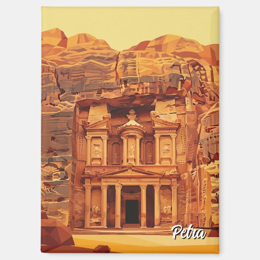 Aimant Voyage à Pétra Jordanie (Recto)