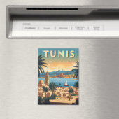 Aimant Voyage à Tunis Tunisie Vintage (In Situ (Lave-vaisselle))