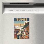 Aimant Voyage à Tunis Tunisie Vintage (In Situ (Lave-vaisselle))