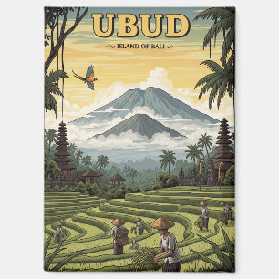 Aimant Voyage à Ubud Bali Indonésie vintage