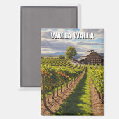 Aimant Voyage à Walla Walla Washington (Recto/Verso)