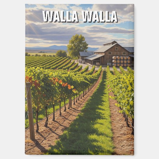 Aimant Voyage à Walla Walla Washington (Recto)