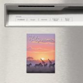 Aimant Voyage au coucher du soleil au Botswana (In Situ (Lave-vaisselle))