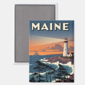 Aimant Voyage au phare du Maine (Recto/Verso)