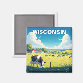 Aimant Voyage au Wisconsin (Recto/Verso)