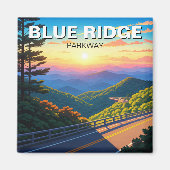 Aimant Voyage Blue Ridge Parkway (Devant)