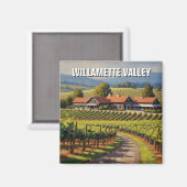 Aimant Voyage dans la vallée Willamette de l'Oregon (Recto/Verso)