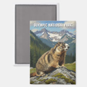 Aimant Voyage dans le parc national olympique de Washingt (Recto/Verso)