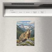 Aimant Voyage dans le parc national olympique de Washingt (In Situ (Lave-vaisselle))