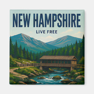 Aimant Voyage dans les Montagnes Blanches du New Hampshir