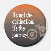 Aimant Voyage de devis de moto pas destination (Devant)