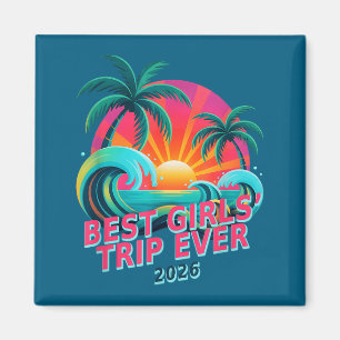 Aimant Voyage de filles vintage inoubliable en 2026, croi