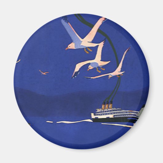 Aimant Voyage de luxe, vacances en bateau de croisière en (Devant)