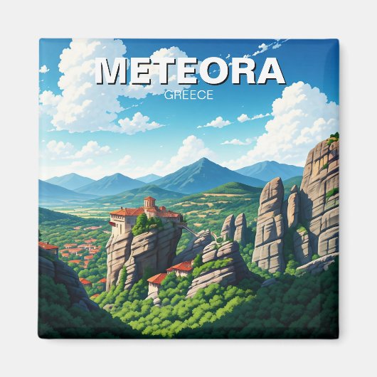 Aimant Voyage de Meteora Grèce (Devant)