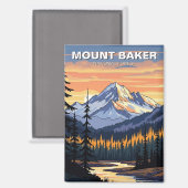 Aimant Voyage de Mount Baker National Forest Washington (Recto/Verso)