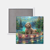 Aimant Voyage de Noël festif du Cockapoo (Recto/Verso)