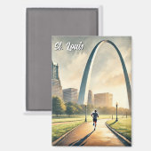 Aimant Voyage de St Louis Gateway Arch (Recto/Verso)
