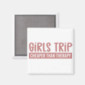 Aimant Voyage des filles moins cher que la thérapie Fille (Recto/Verso)