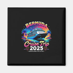 Aimant Voyage en croisière aux Bermudes 2025 Cadeau de va