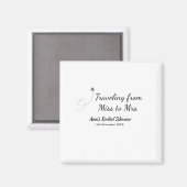 Aimant Voyage enterrement de vie de jeune fille ajoutez n (Recto/Verso)